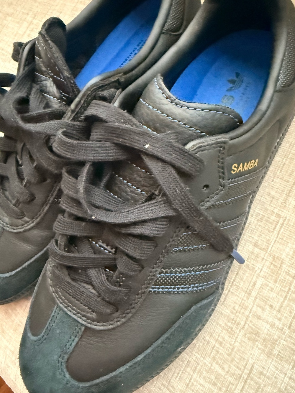Adidas Samba Men's Black Leather & Suede Sneakers